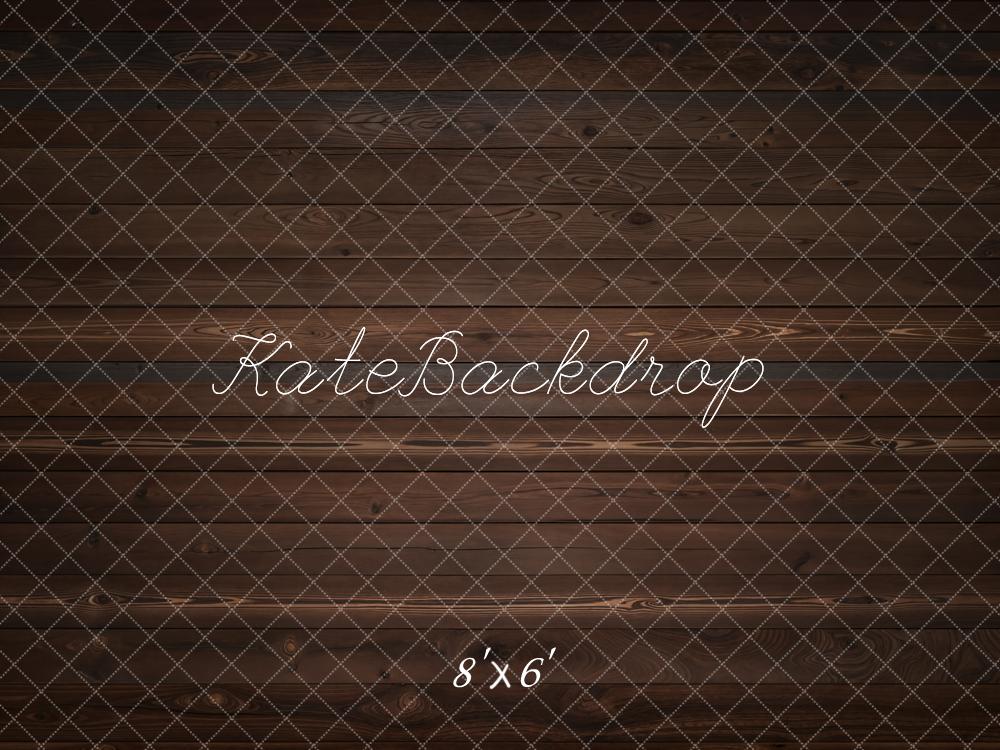 Kate Dark Brown Wood Plank Floor Backdrop Designed by Kate Image