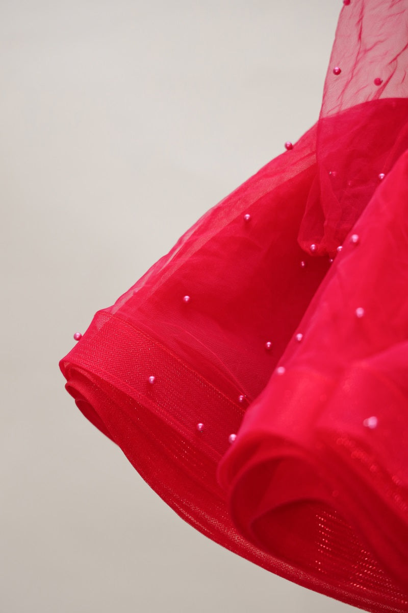 Gradient Roze en Paars Gerimpeld Kinderjurkje voor Fotografie