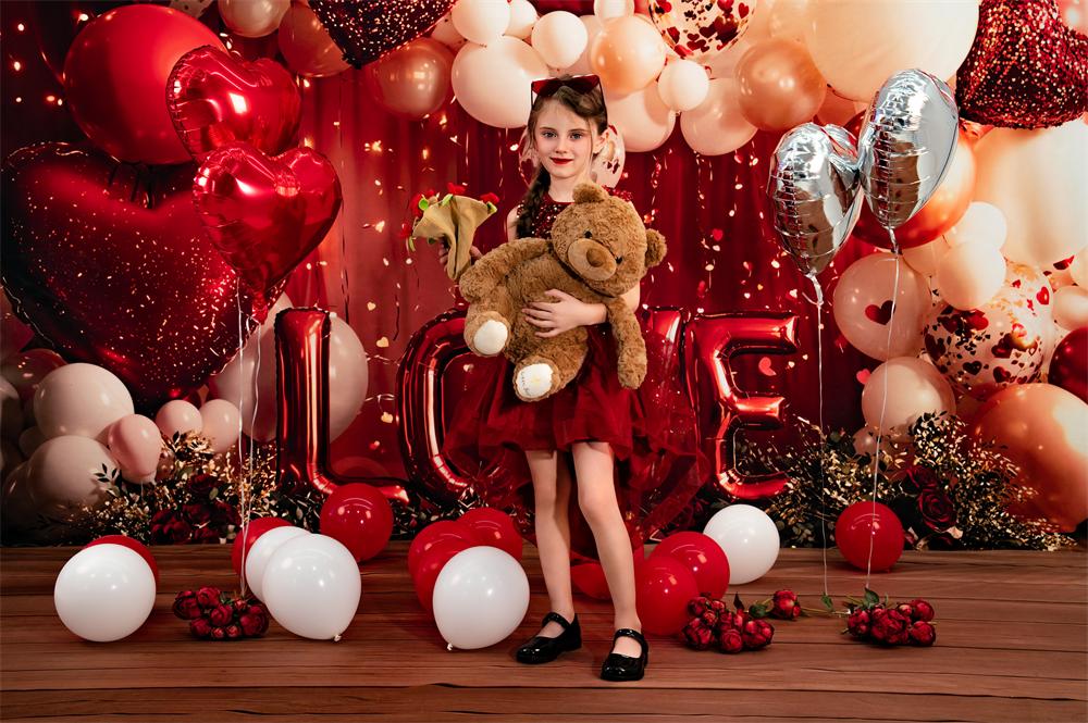 Kate Valentine's Day Love Balloons Photo Kit Photography Backdrops&Props Themed Bundle
