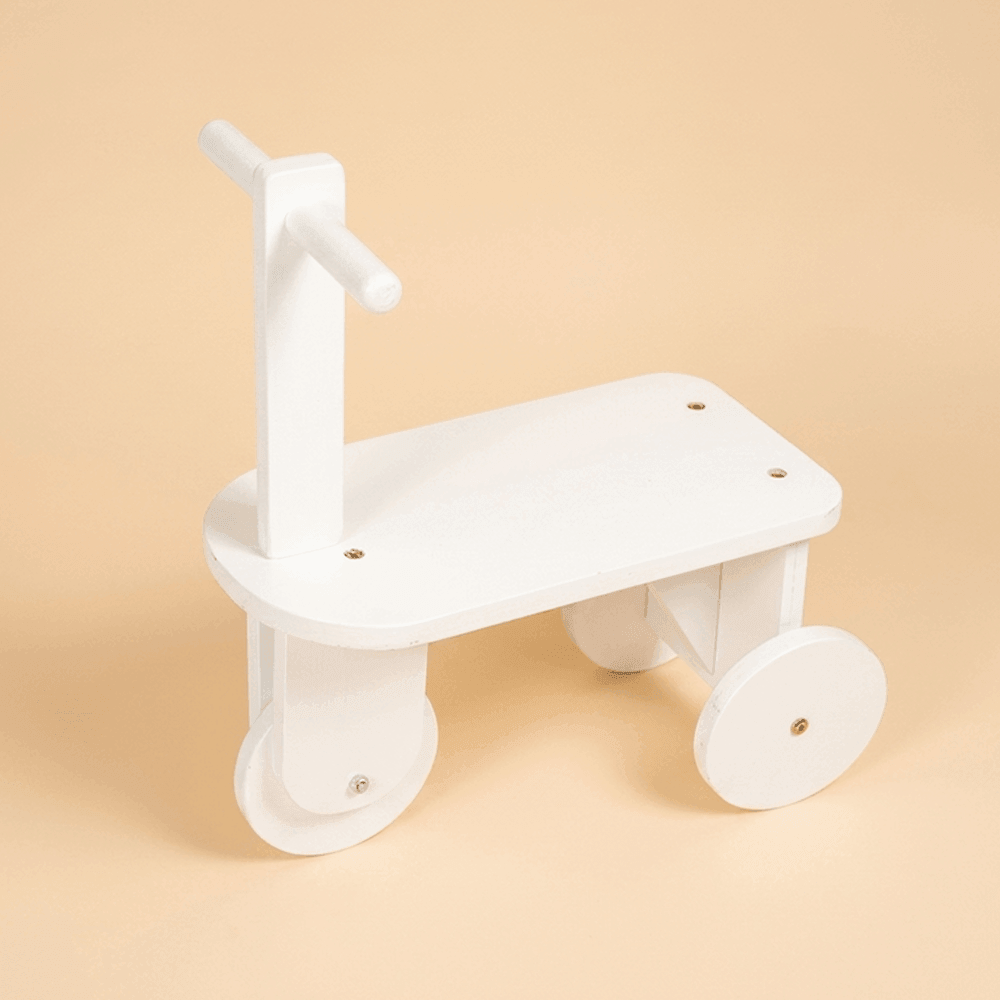 Kate 'Nordic Rider' Vintage White Wooden Tricycle | Sitter & Birthday Photo Prop