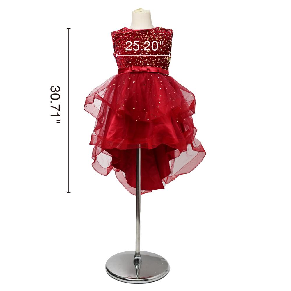 Kate Red Velvet Sequined Children's Dress