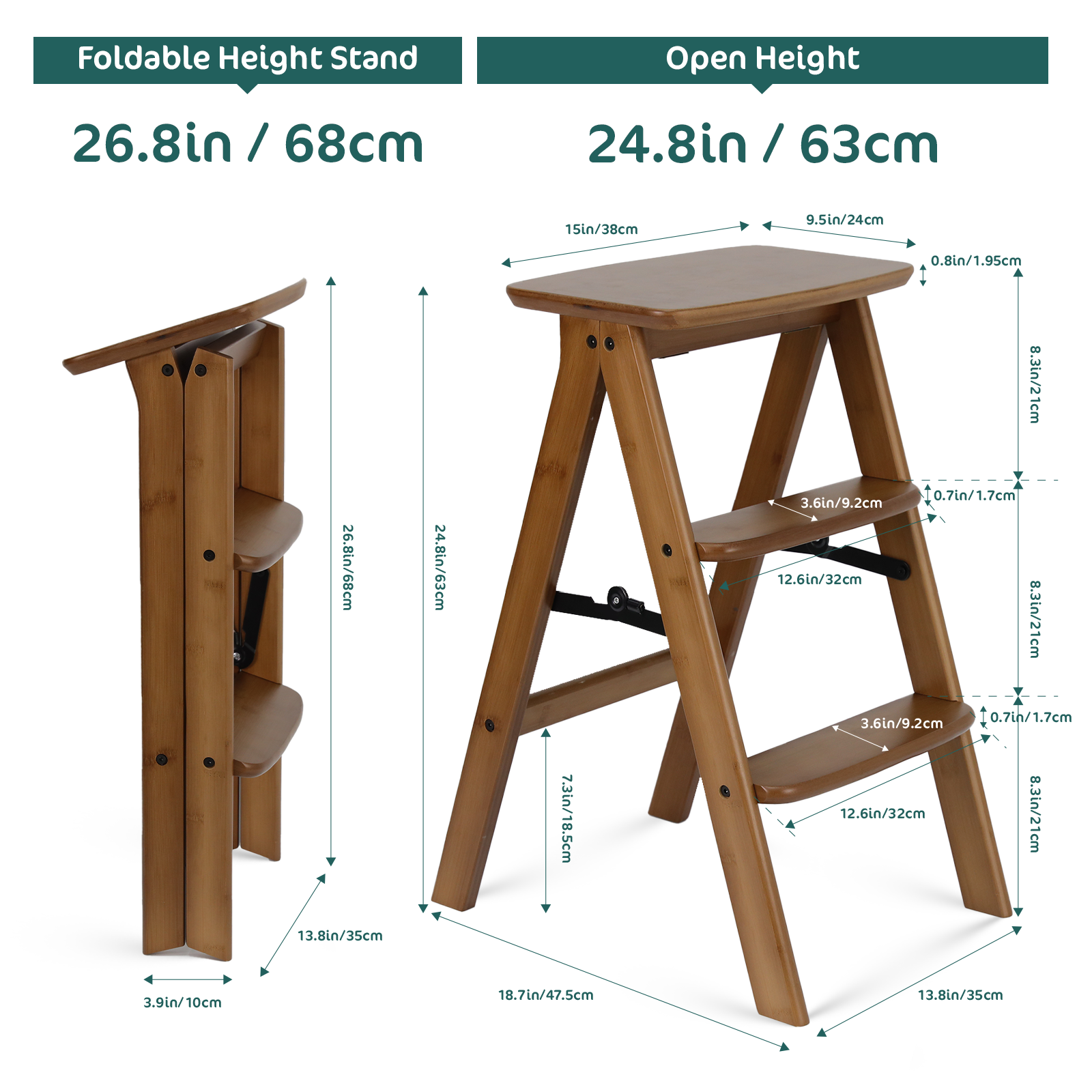 Kate Foldable Ladder Stool Photography Props