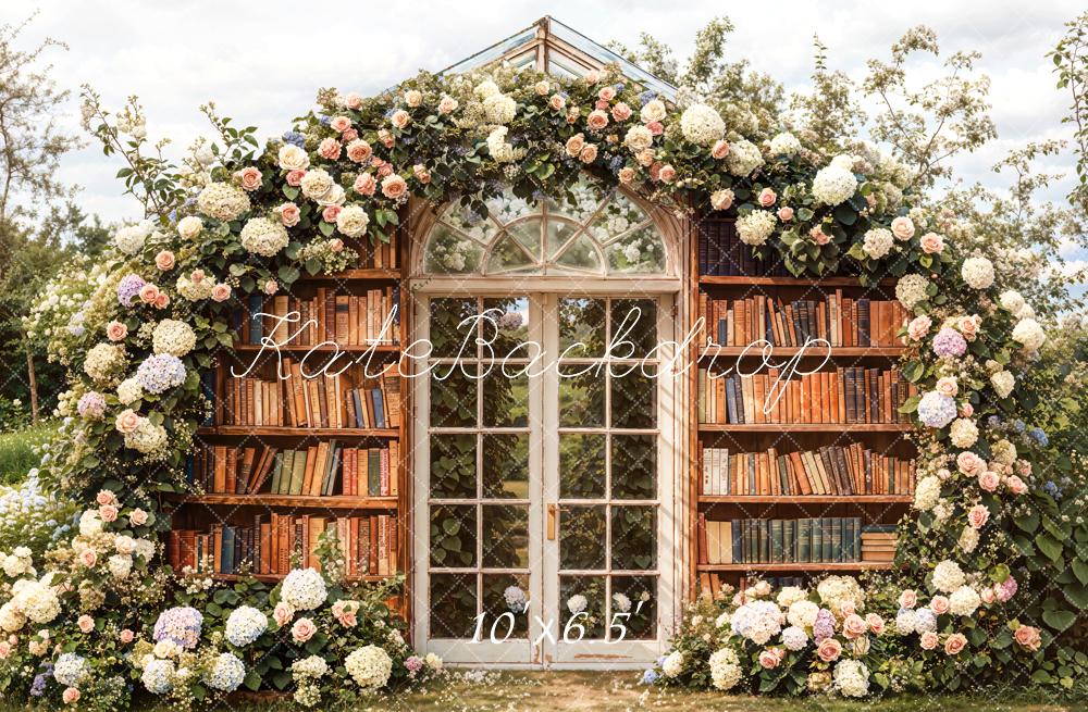 Kate Greenhouse Flower Arch Bookshelf Backdrop Designed by Emetselch