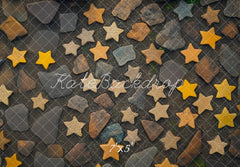 Fondo de Piso con Patrón de Estrella de Piedra Diseñado por Mini MakeBelieve