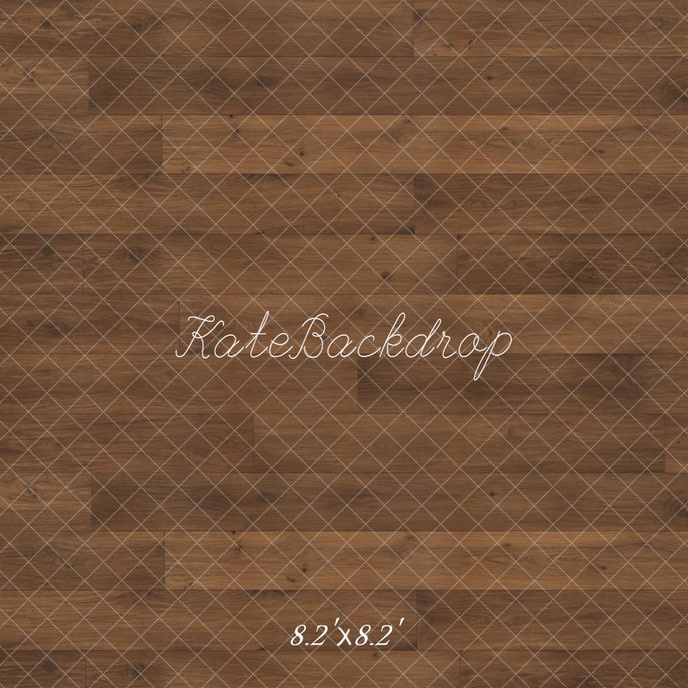 Kate Brown Wood Floor Printed Backdrop Designed by Kate Image