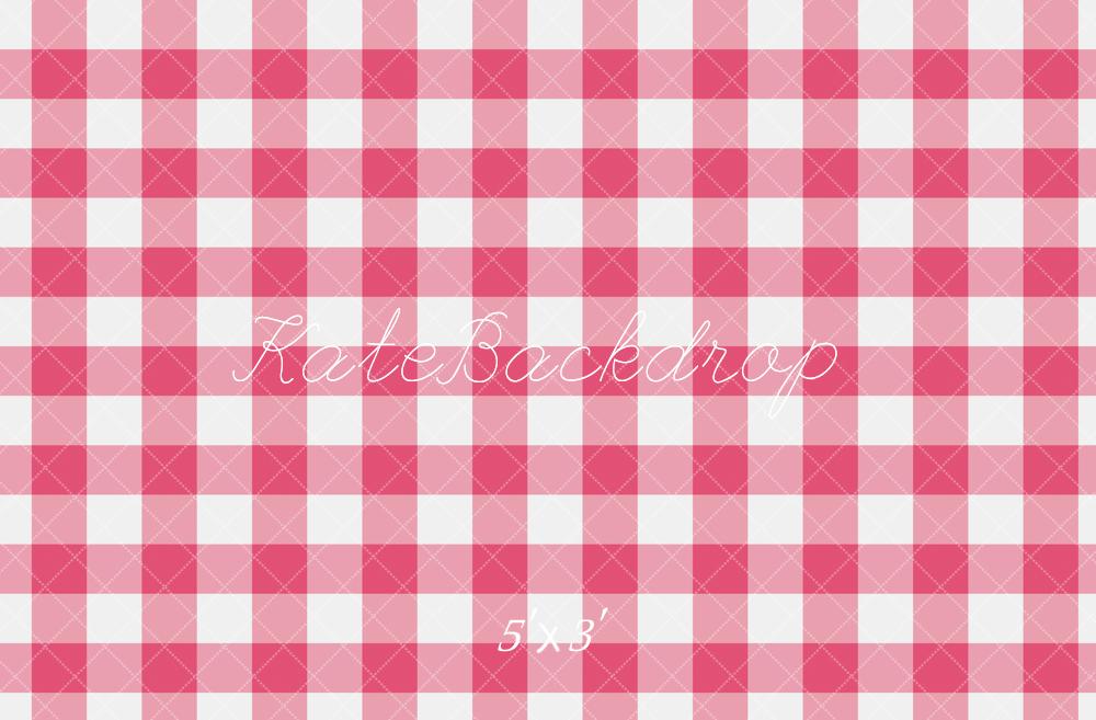 Fondo de Piso de Gingham a Cuadros Rosados Diseñado por Emetselch