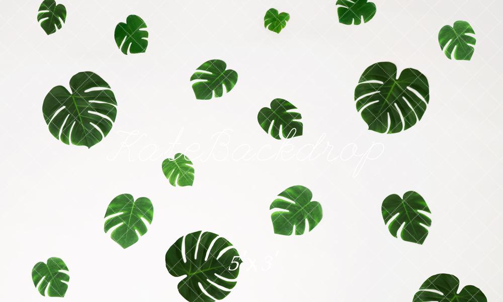 Kate Green Monstera Leaves Floor Backdrop Designed by Melissa King