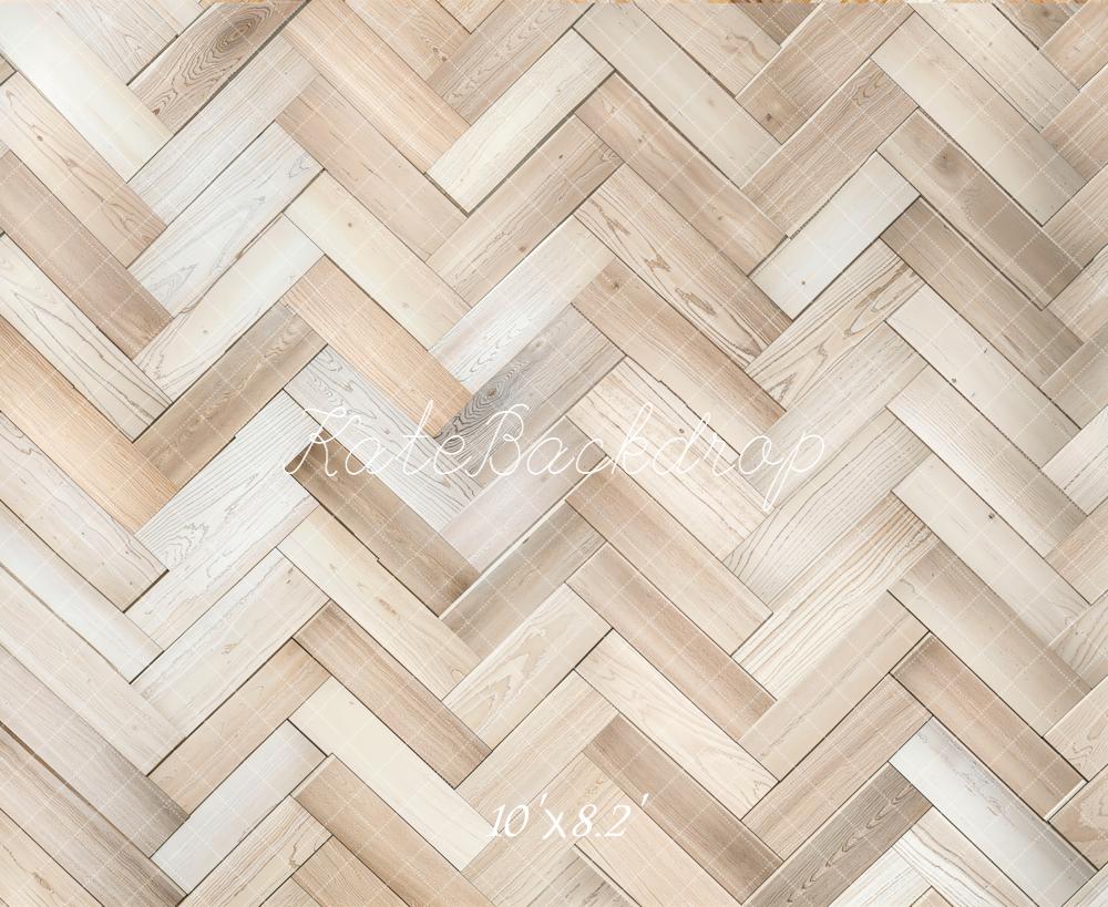 Kate Light Wood Herringbone Floor Backdrop Designed by Kate Image