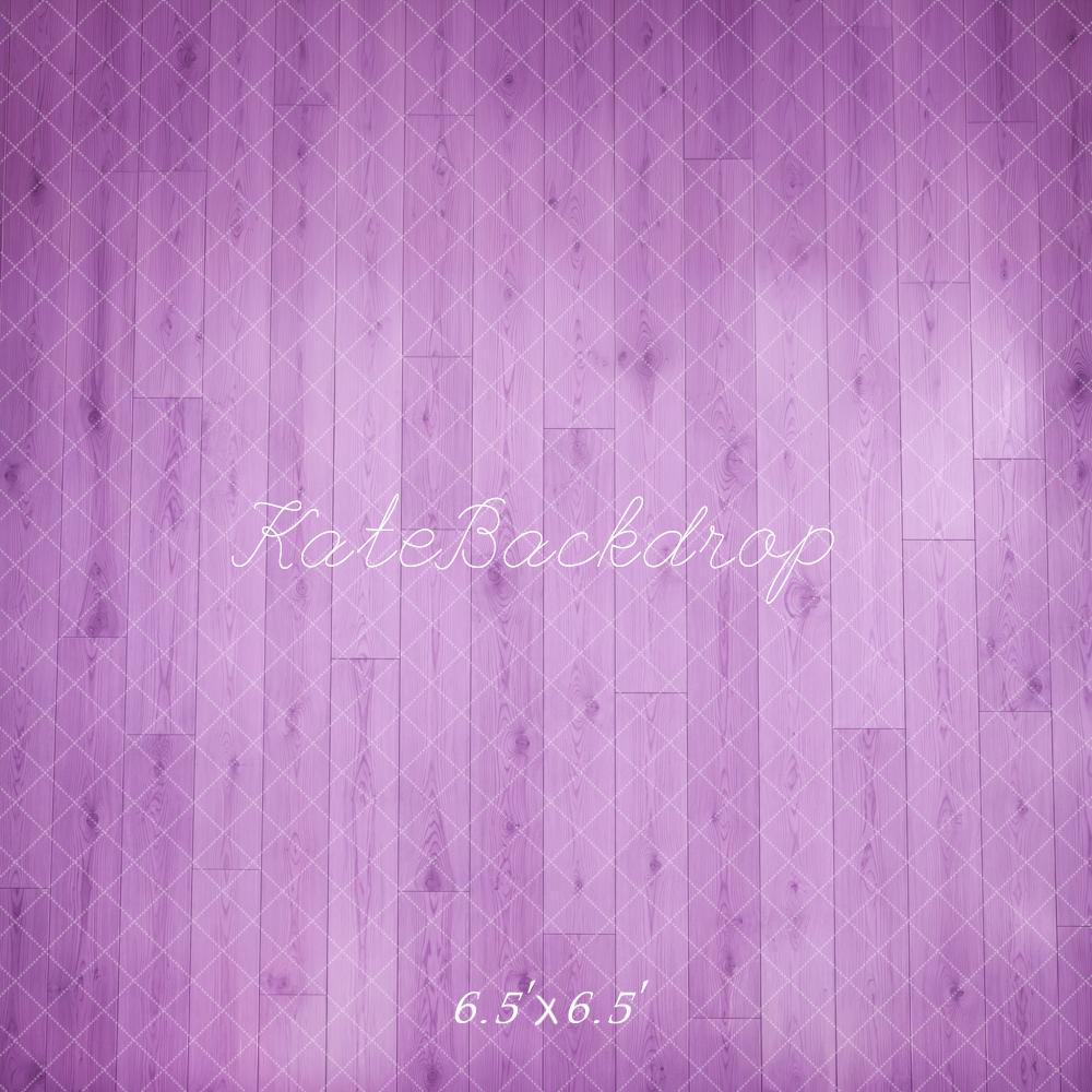 Kate Purple Wood Floor Printed Backdrop Designed by Megan Leigh Photography