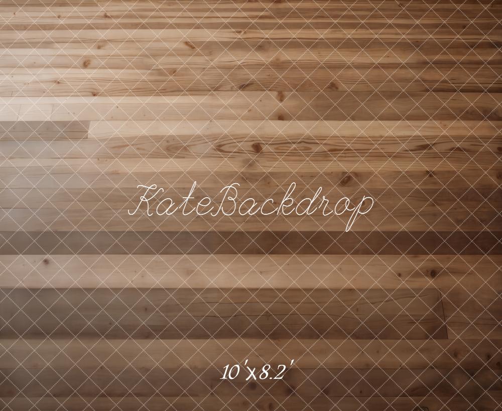 Kate Brown Wood Plank Floor Printed Backdrop Designed by Kate Image