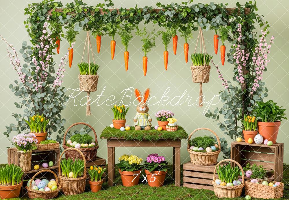 Kate Easter Bunny Carrots Flower Arch Baskets Backdrop Designed by Patty Roberts