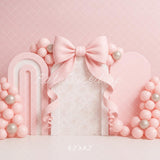 Cake Smash Boog Roze Ballonnen Foto Achtergrond Designed by Ashley Paul