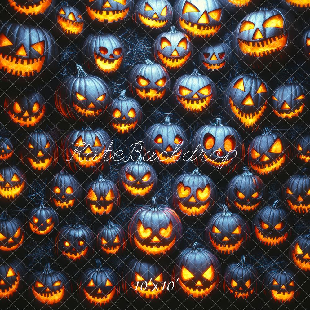 Halloween Pumpkin Lantern Wall Backdrop Designed by Mini MakeBelieve