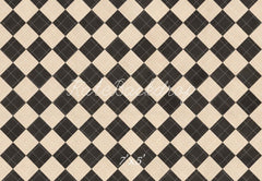 Kate Black Beige Checkered Plaid Floor Printed Backdrop Designed by Kate Image