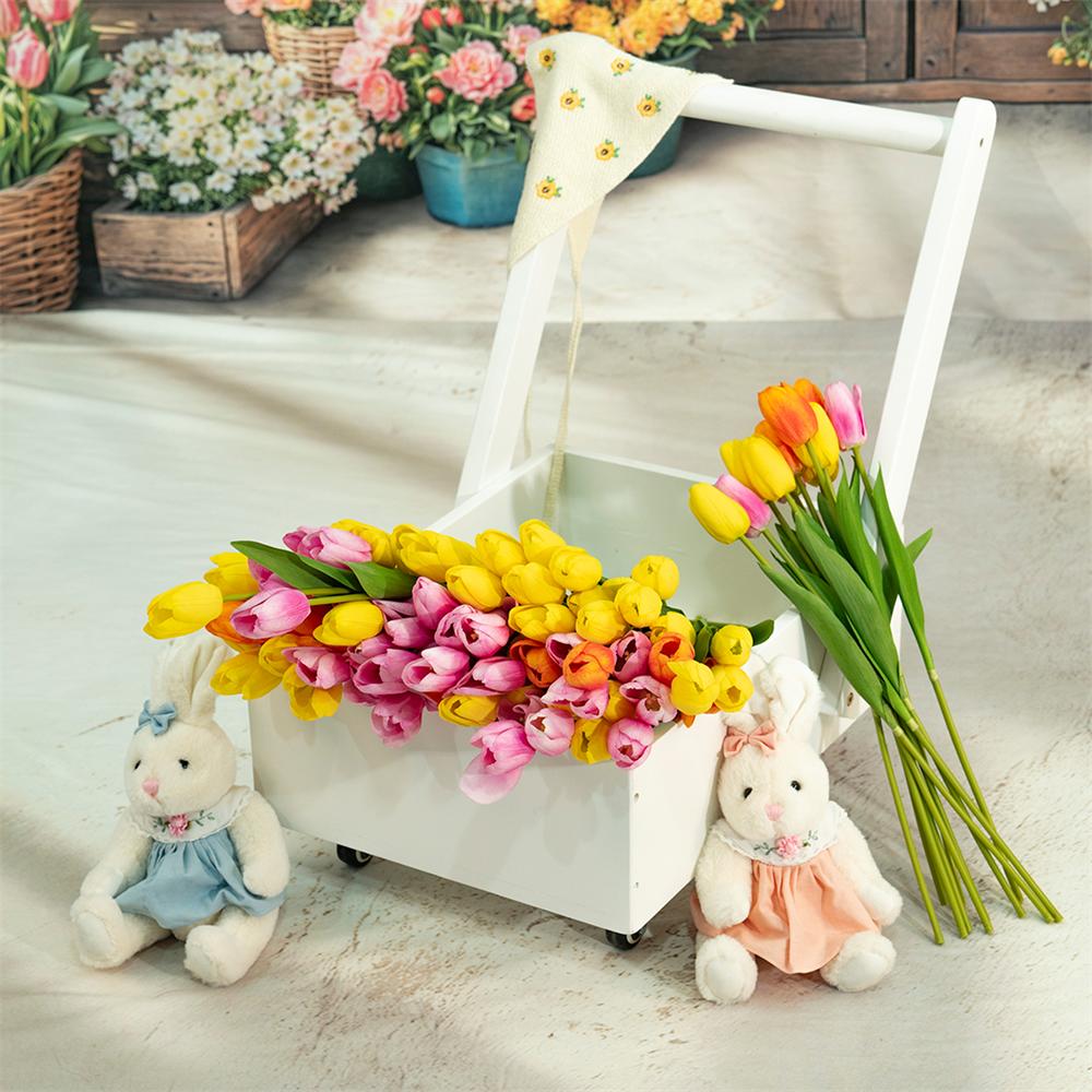 Valentine's Pink Candy House Foto Achtergrond Designed by Mini MakeBelieve