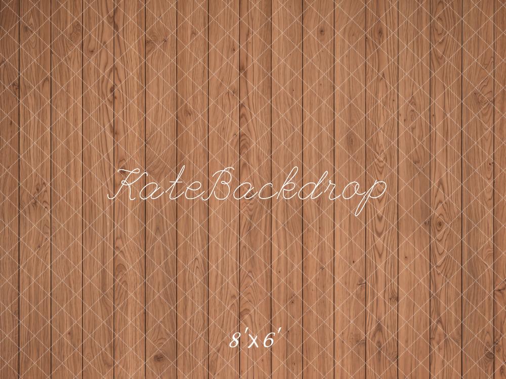 Kate Brown Wood Plank Wall Printed Backdrop Designed by Kate Image