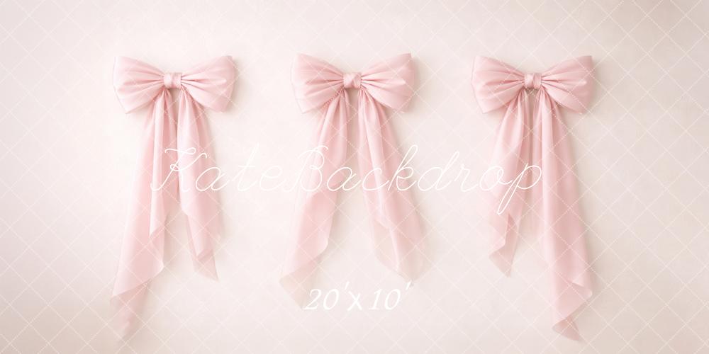 Kate Prom Pink Three Bows Printed Backdrop Designed by Megan Leigh Photography