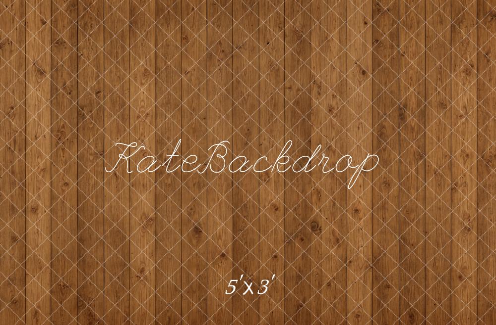 Kate Brown Wood Plank Floor Printed Backdrop Designed by Emetselch
