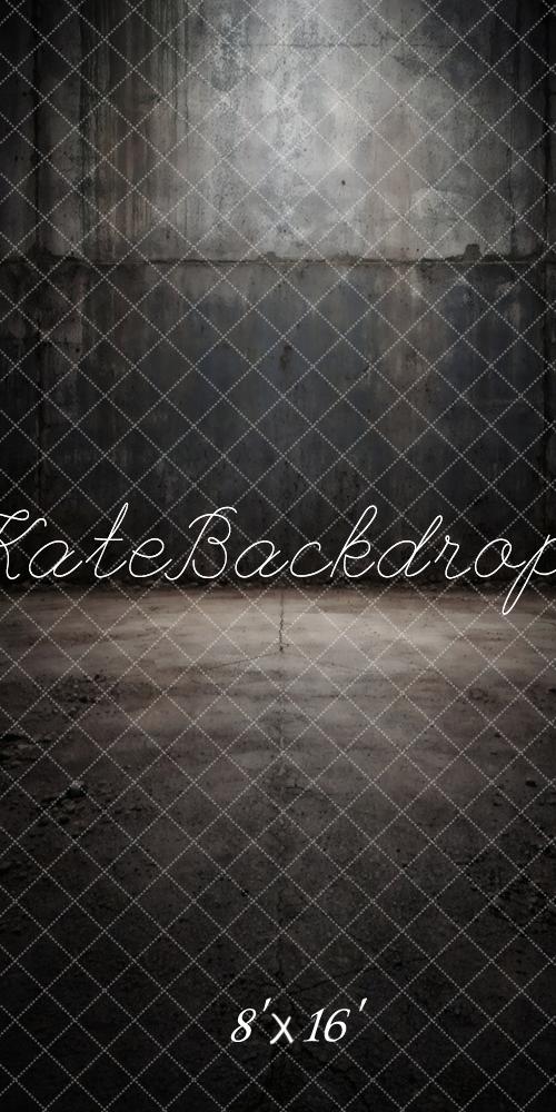 Kate Sweep Dark Concrete Wall Floor Printed Backdrop Designed by Vertigo Productions