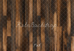 Kate Retro Brown Wood Floor Printed Backdrop Designed by Kate Image