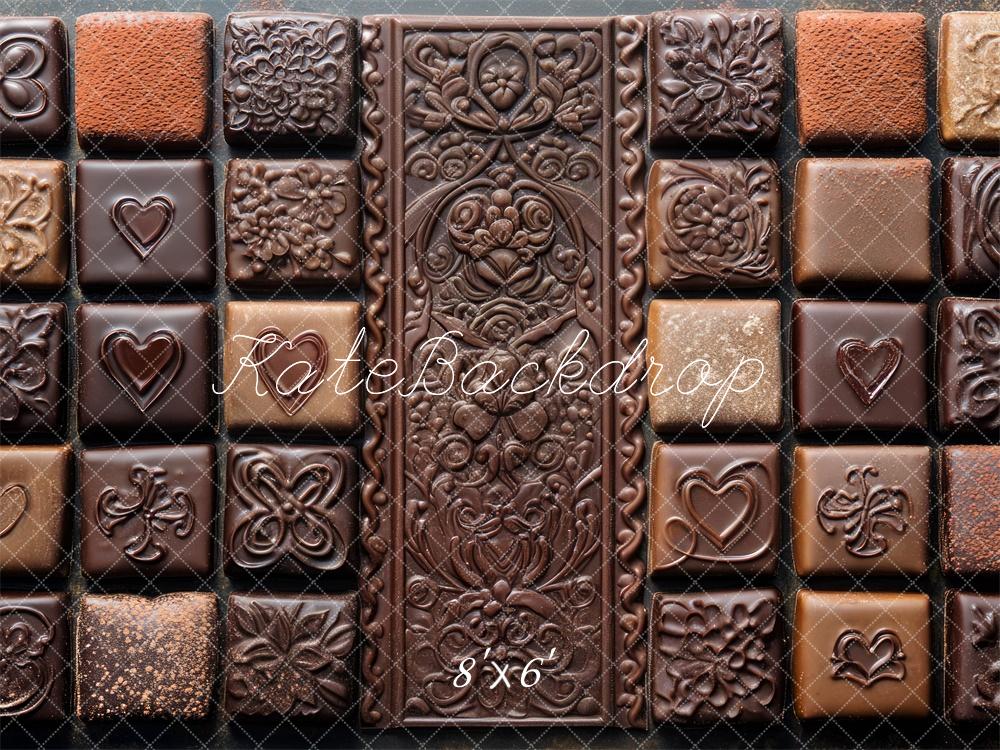 Fondo de Piso de Postre con Patrón de Chocolate Diseñado por Mini MakeBelieve