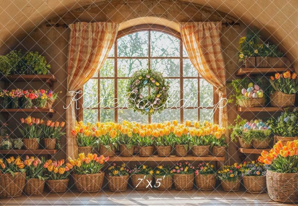 Rustic Spring Window Scenes Rustic Spring Window Floral Backdrop