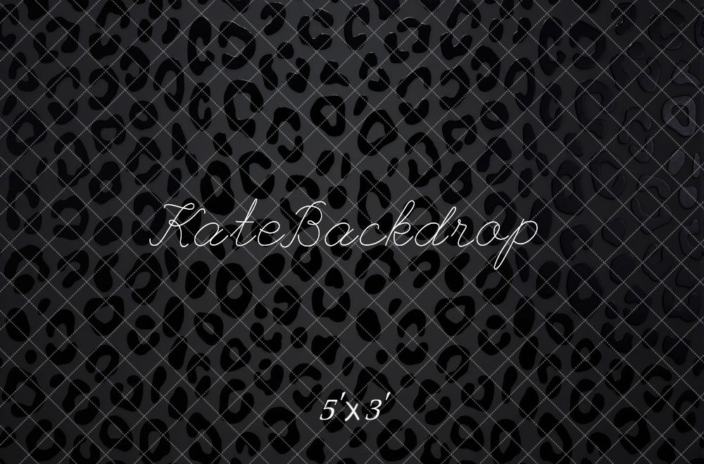 Kate Abstract Black Leopard Print Pattern Backdrop Designed by Mini MakeBelieve