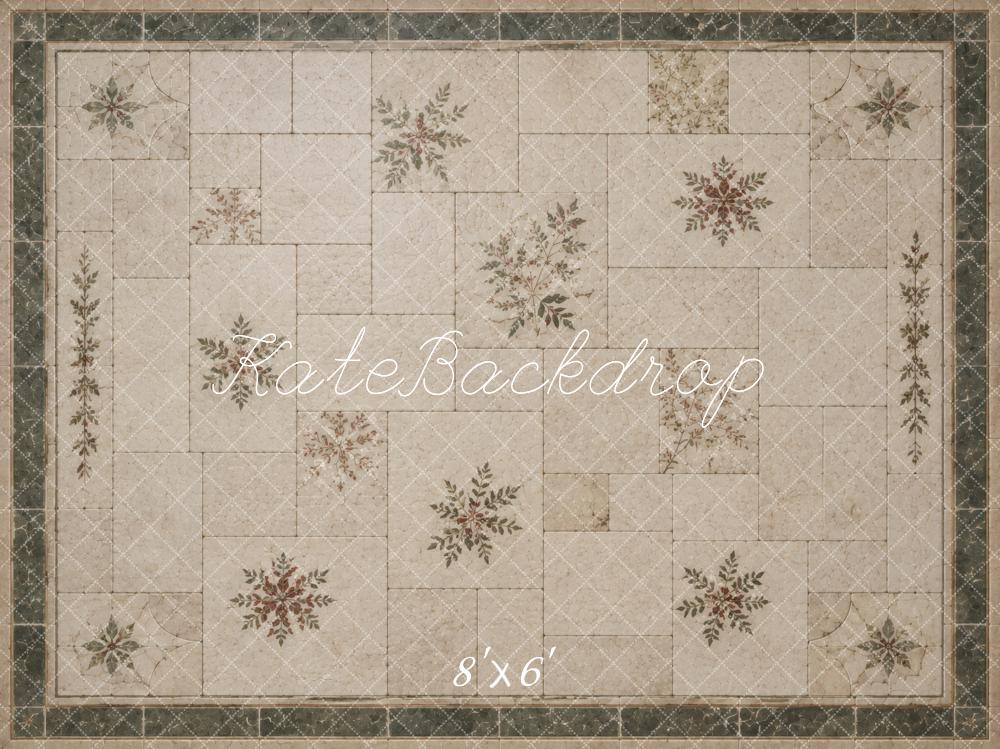 Kate Vintage Botanical Patterned Floor Printed Backdrop Designed by Vertigo Productions