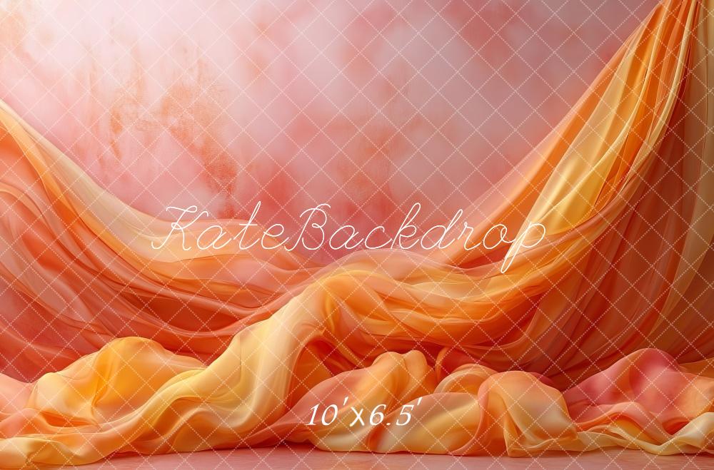 Tendenze Eleganti di Colore Arancione Brillante per Fondale Designed by Mini MakeBelieve