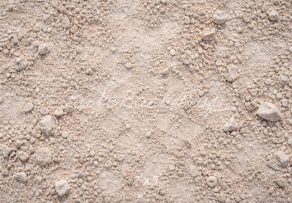 Kate Beige Pebble Dirt Ground Floor Printed Backdrop Designed by Vertigo Productions