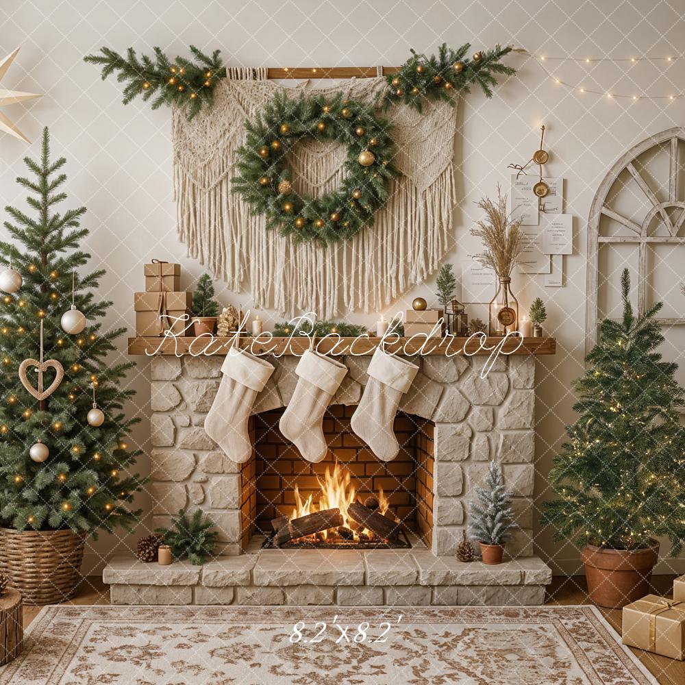 Ghirlanda Natalizia Boho Macramè per Camino Designed by Ashley Paul