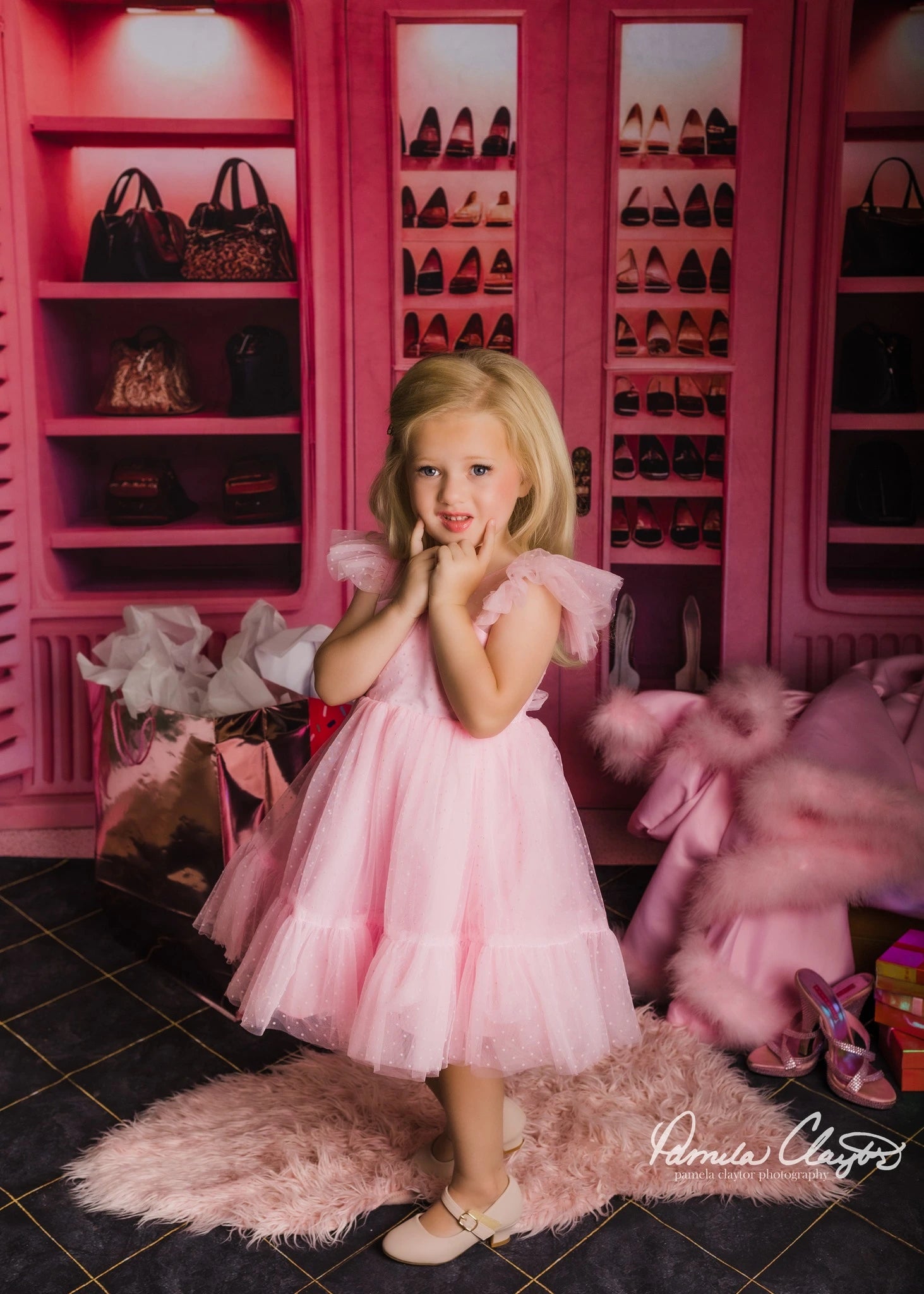 Kate Princess Pink Room Backdrop Designed by Chain Photography