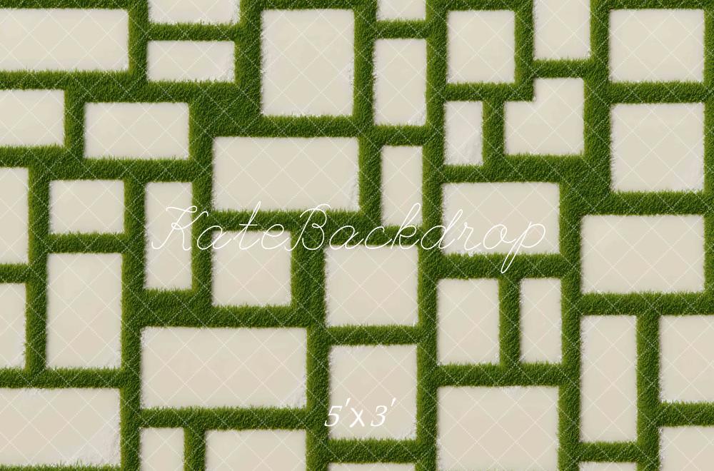 Kate Geometric Grass and Stone Floor Backdrop Backdrop Designed by Mini MakeBelieve
