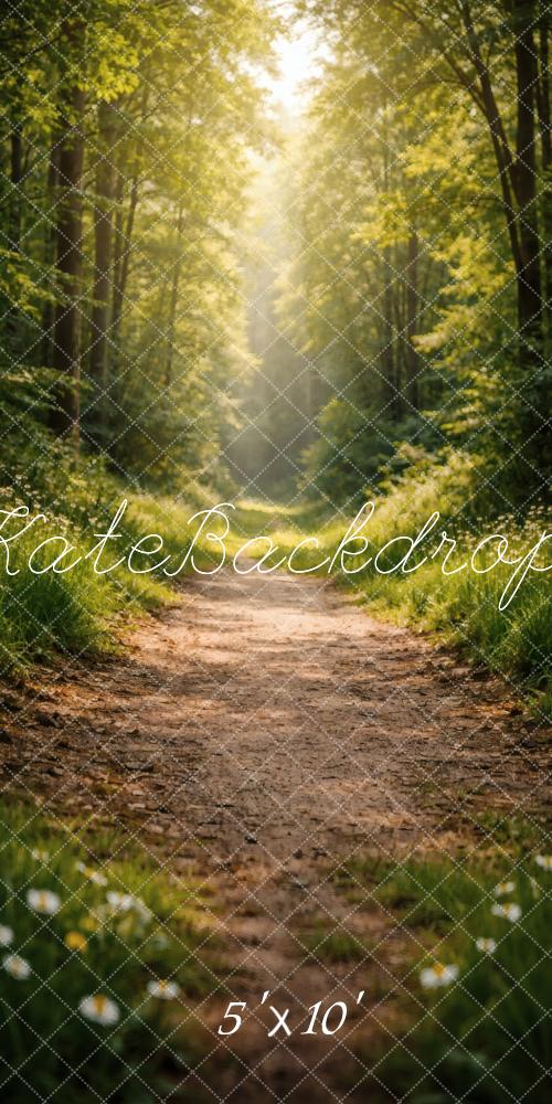 Kate Sweep Forest Path Sunlight Printed Backdrop Designed by Vertigo Productions