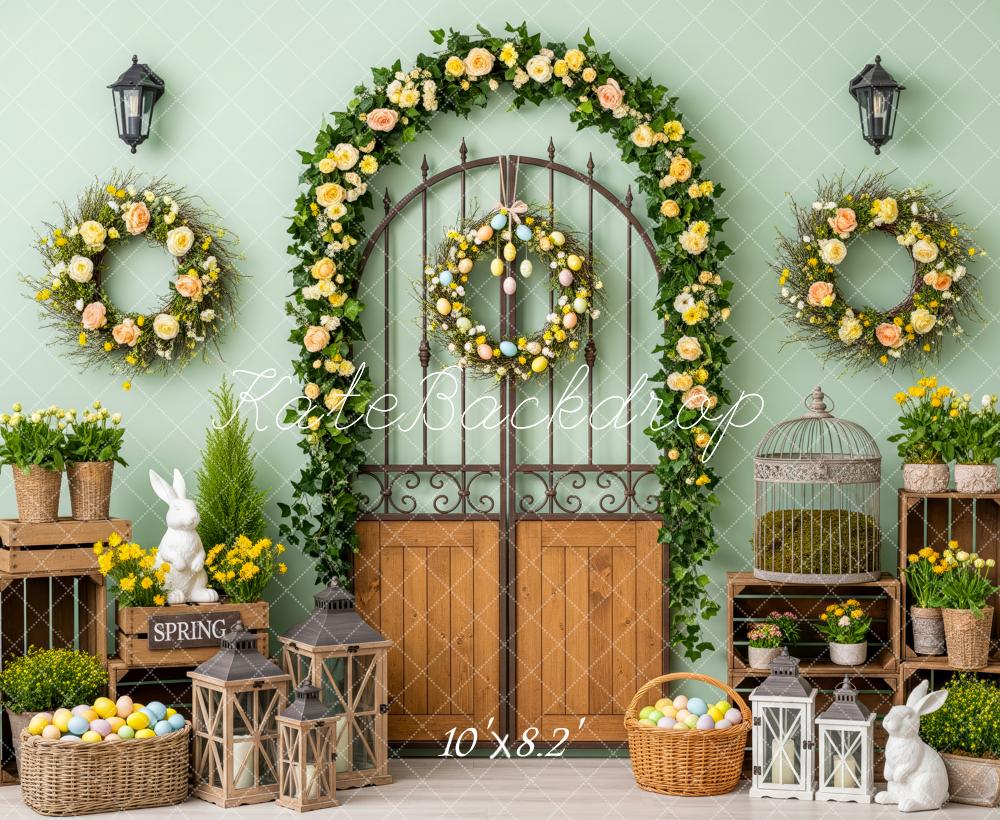 Kate Easter Bunny Flower Arch Gate Wreaths Backdrop Designed by Patty Roberts