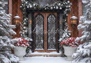 Guirnalda de Puerta Nevado de Navidad Retro diseñada por Emetselch