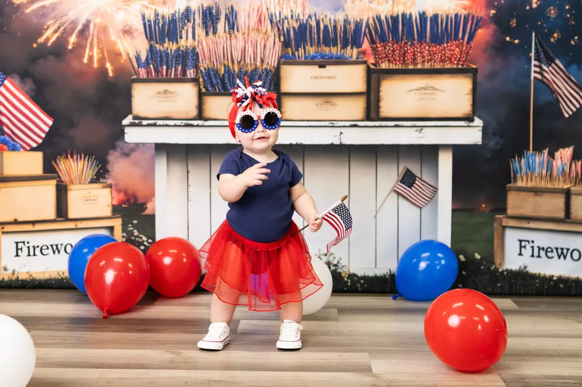 Independence Day Vuurwerkstand Viering Foto Achtergrond Designed by Emetselch