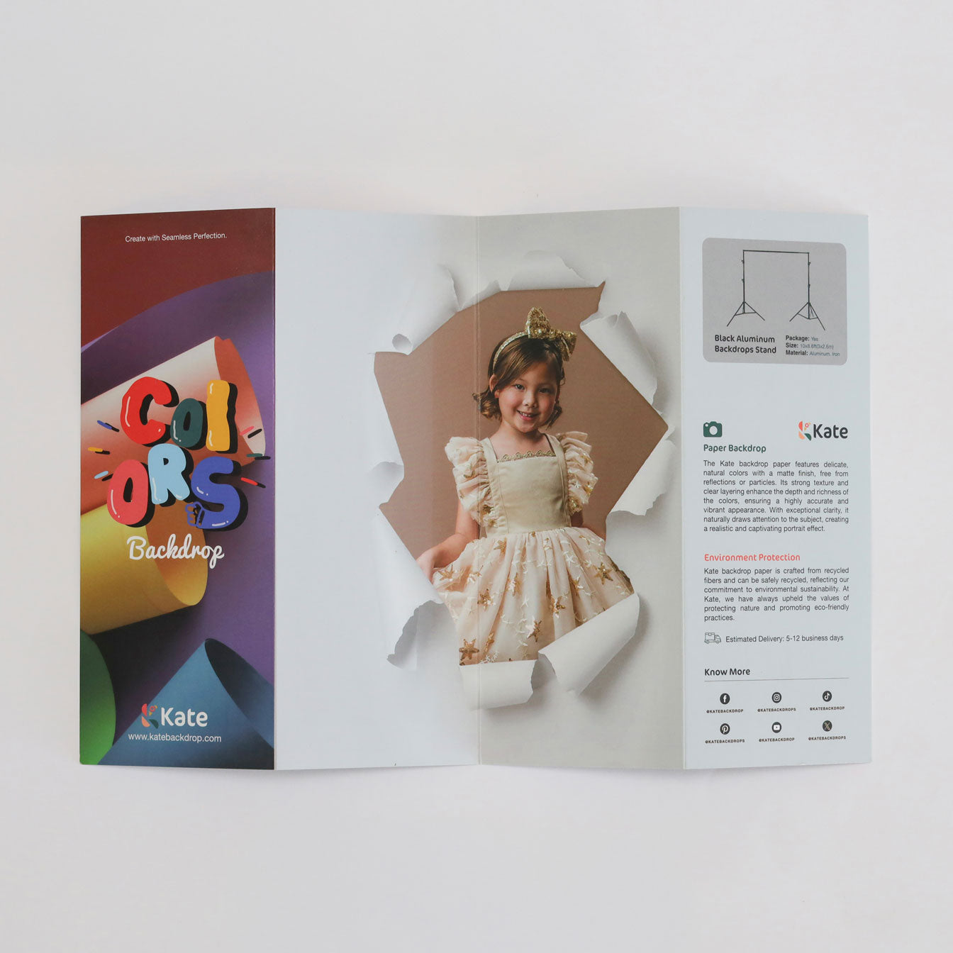 Kate Seamless Paper Color Chart - Real Paper Swatches