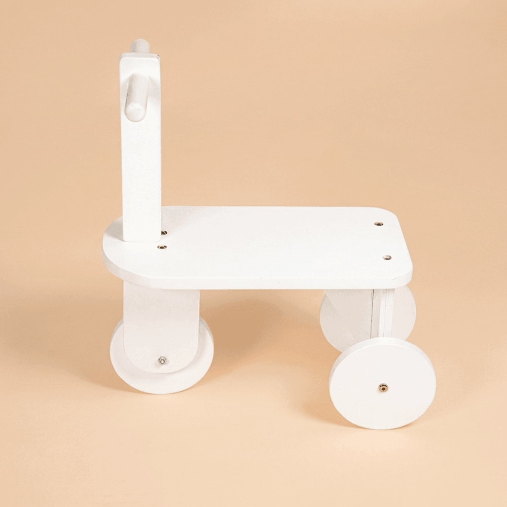 Kate 'Nordic Rider' Vintage White Wooden Tricycle | Sitter & Birthday Photo Prop