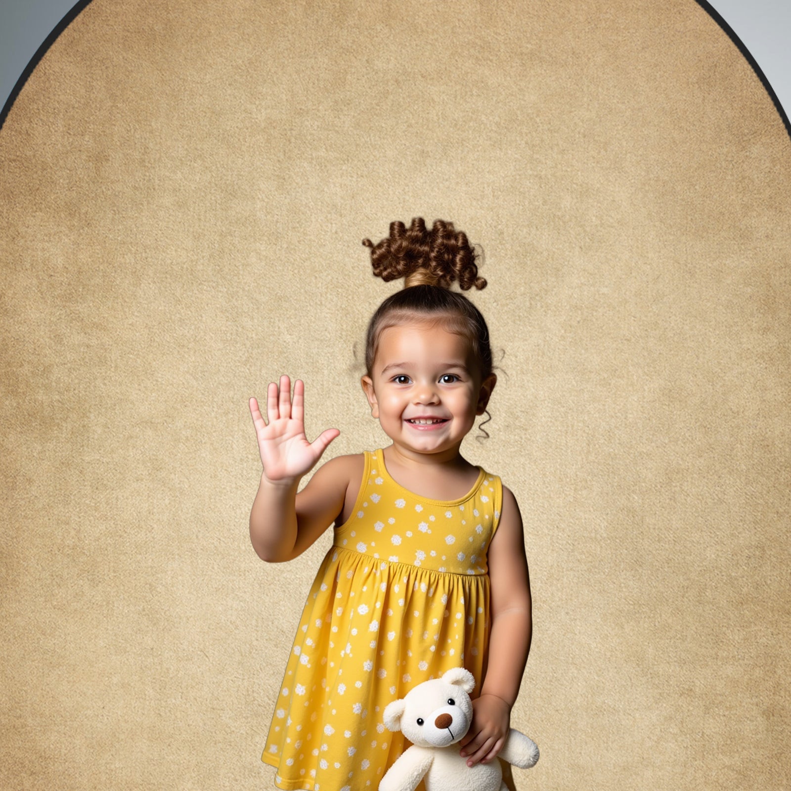 RTS Kate Abstract Gray / Beige Microfiber Collapsible Backdrop for Photography 5X6.5ft(1.5x2m) (US & CA Only)