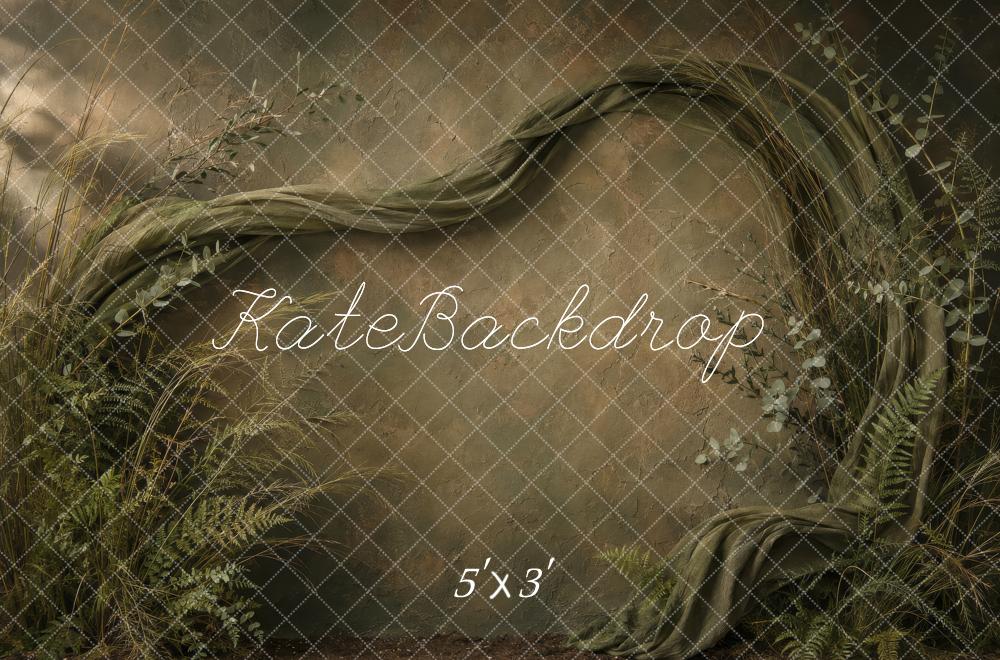 Kate Forest Botanical Arch Green Printed Backdrop Designed by Shutter Swan Studios