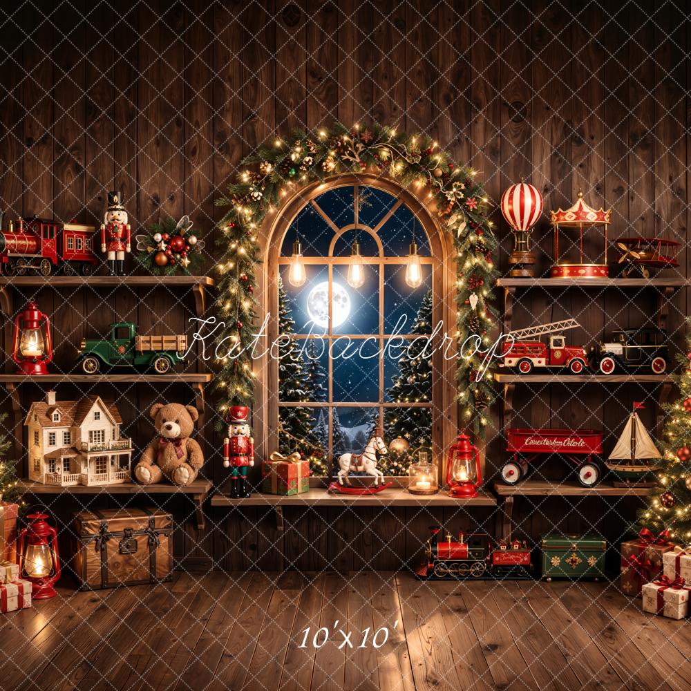 Kate Christmas Window Garland Toys Christmas Tree Printed Backdrop Designed by Emetselch