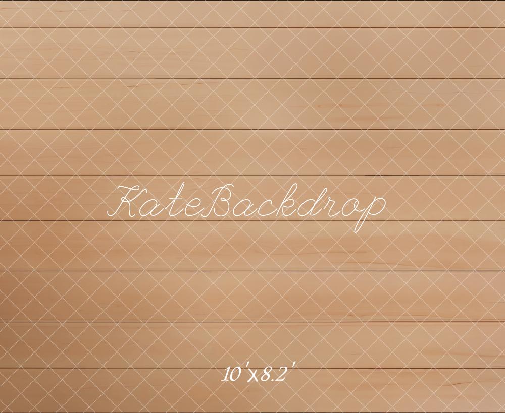Kate Light Wood Plank Floor Printed Backdrop Designed by Kate Image