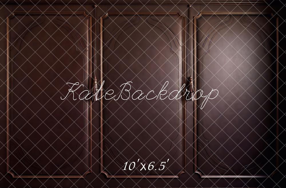 Kate Brown Cabinet Retro Wall Backdrop Designed by Mini MakeBelieve