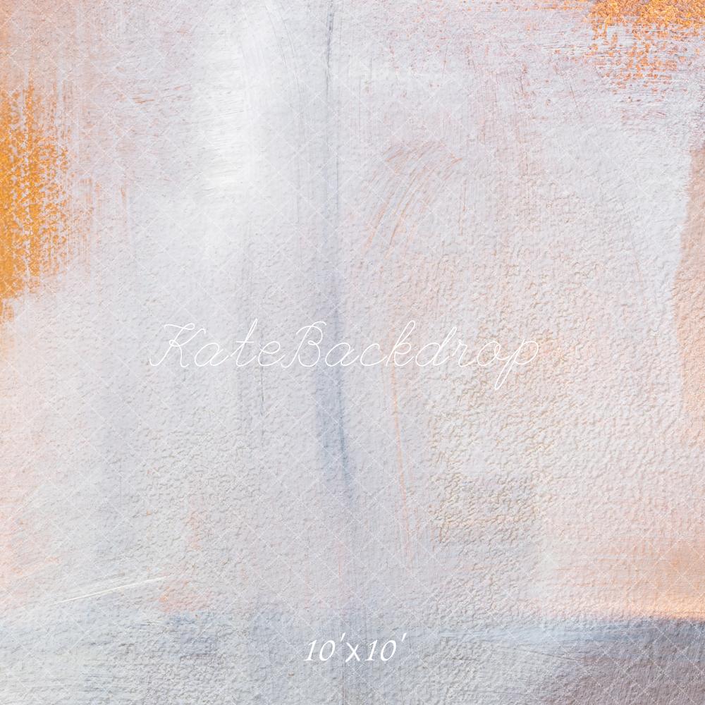 Kate Abstract Texture Pastel Orange Gray Printed Portrait Headshot Backdrop Designed by Fantasyphotoart