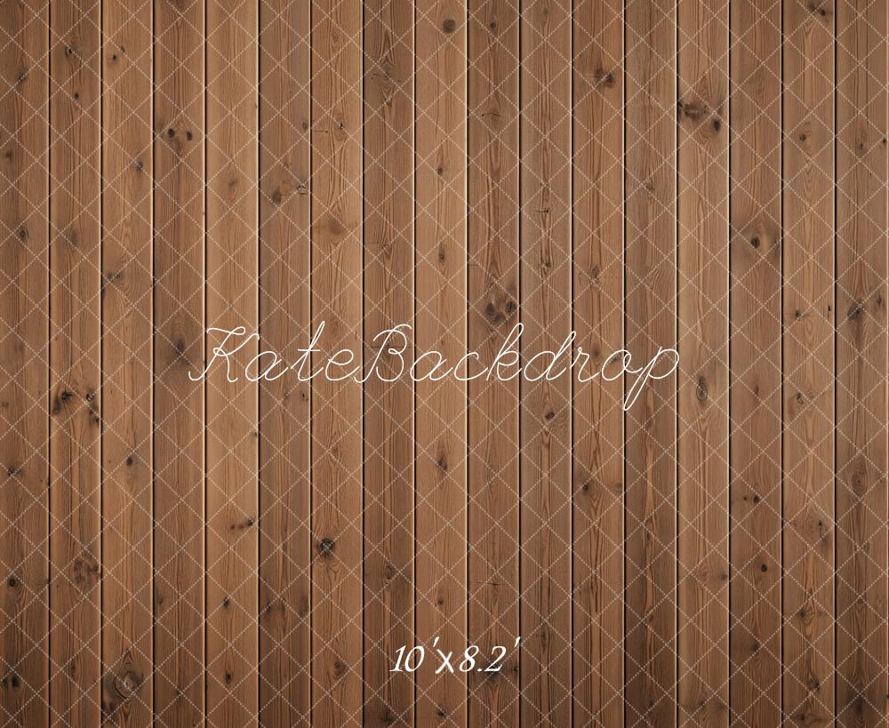 Kate Brown Wooden Plank Floor Printed Backdrop Designed by Emetselch