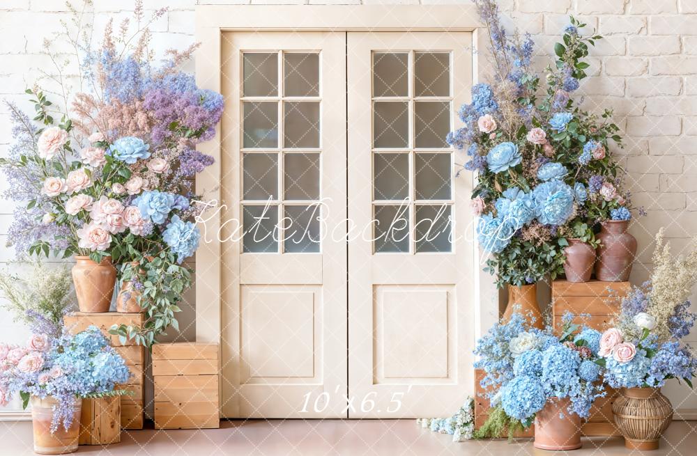 TEST Kate Spring Cream Door Pastel Flower Arch Backdrop Designed by Emetselch