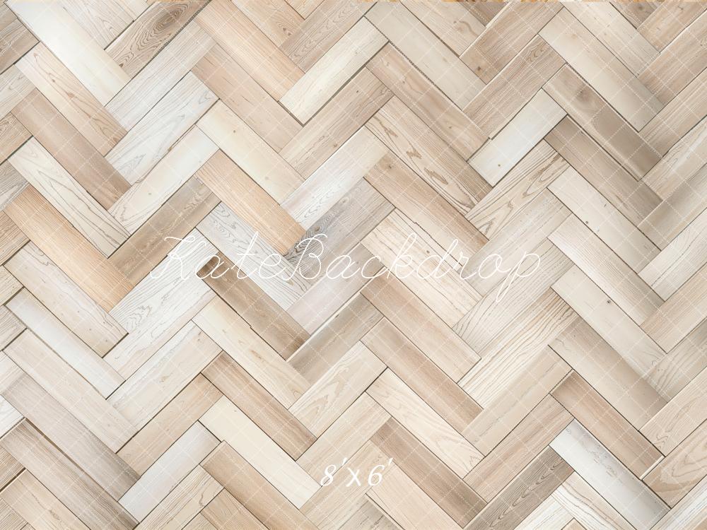 Kate Light Wood Herringbone Floor Backdrop Designed by Kate Image