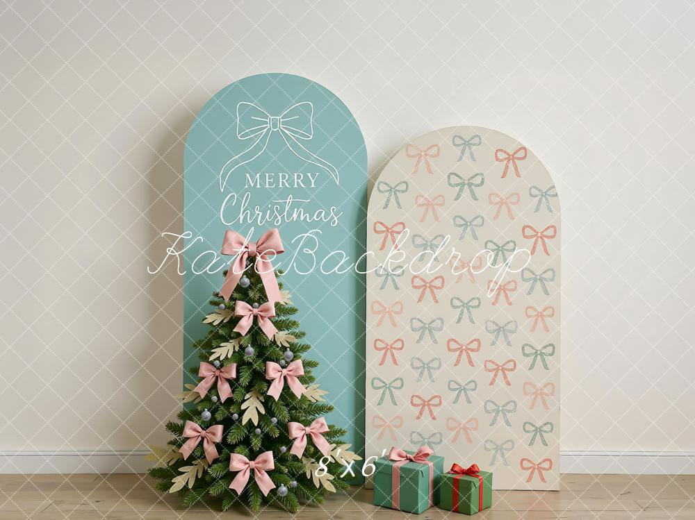 Kate Christmas Tree Arch Ribbon Bows Backdrop Designed by Mini MakeBelieve