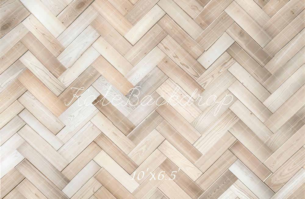 Kate Light Wood Herringbone Floor Backdrop Designed by Kate Image